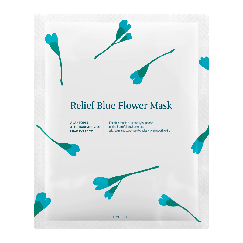Hyggee Relief Blue Flower Mask (1pcs)
