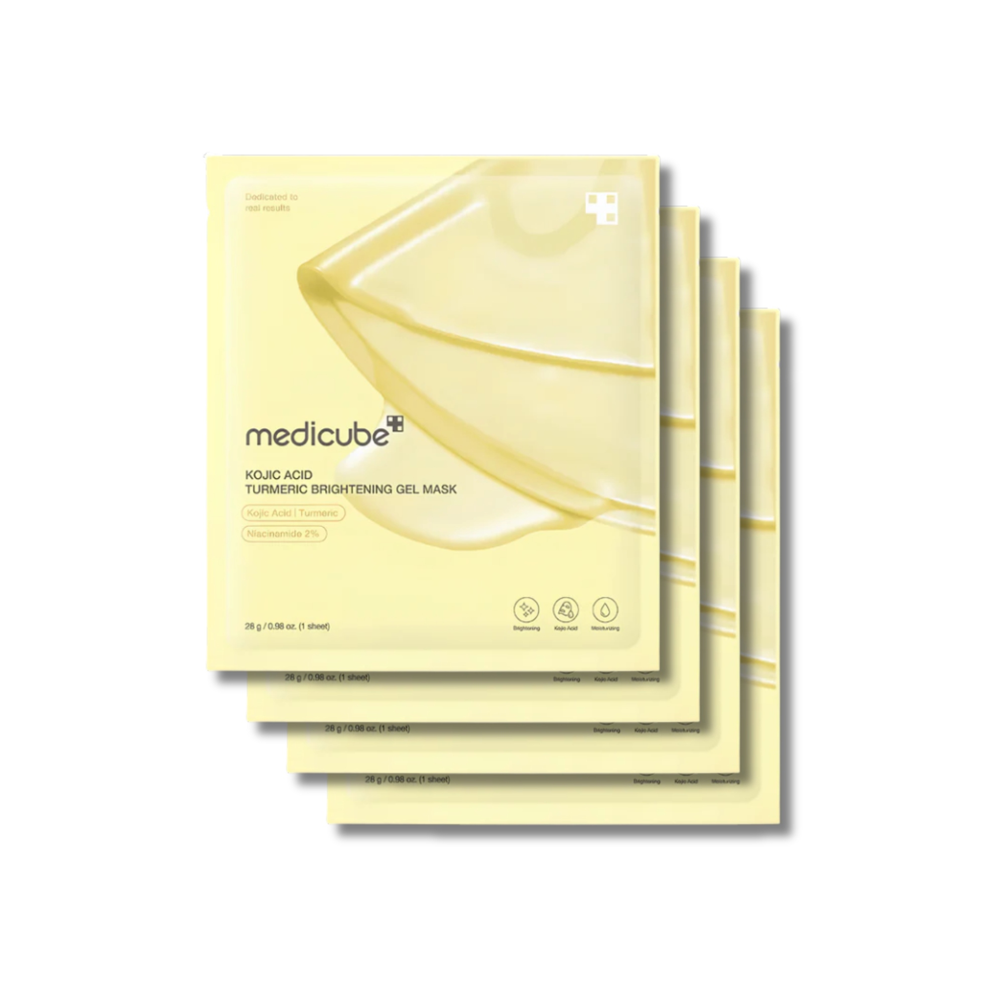 Medicube Kojic Acid Turmeric Brightening Gel Mask (1pcs * 4)