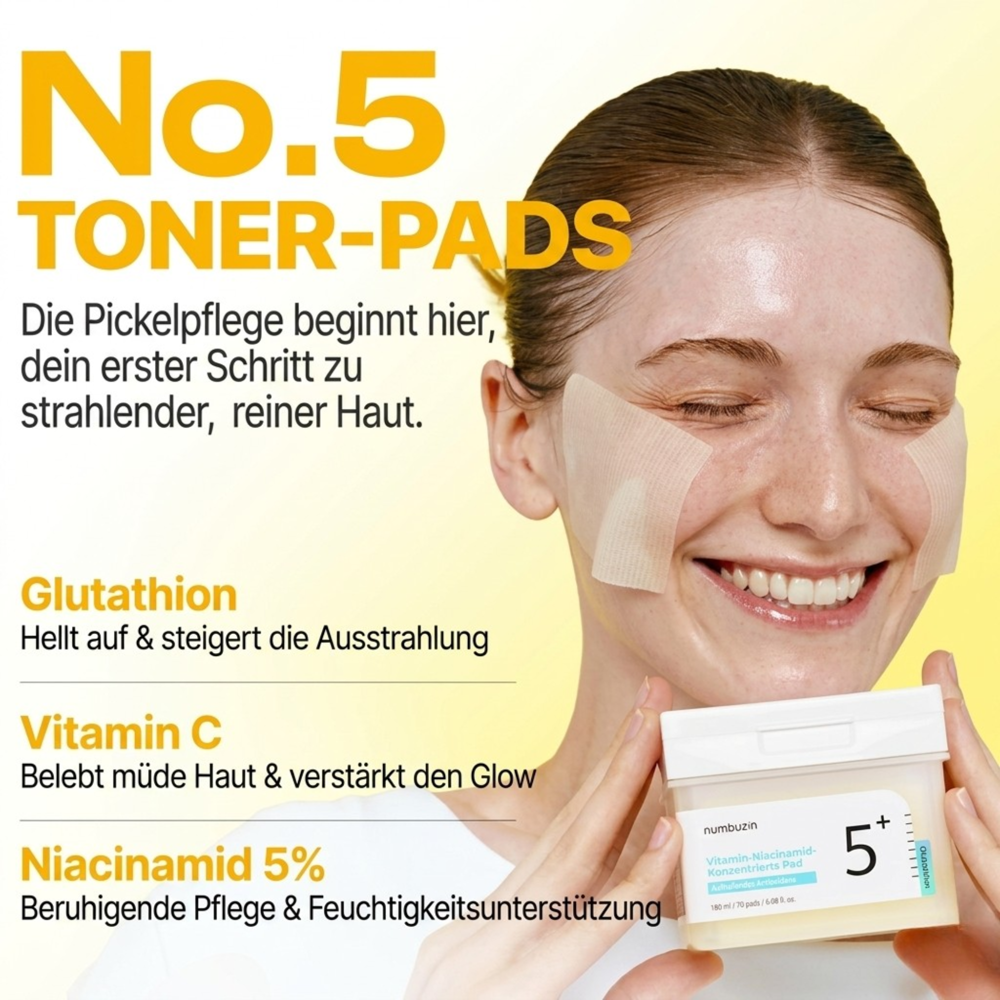 No.5+ Vitamin-Niacinamide Concentrated Pad (70 pcs)