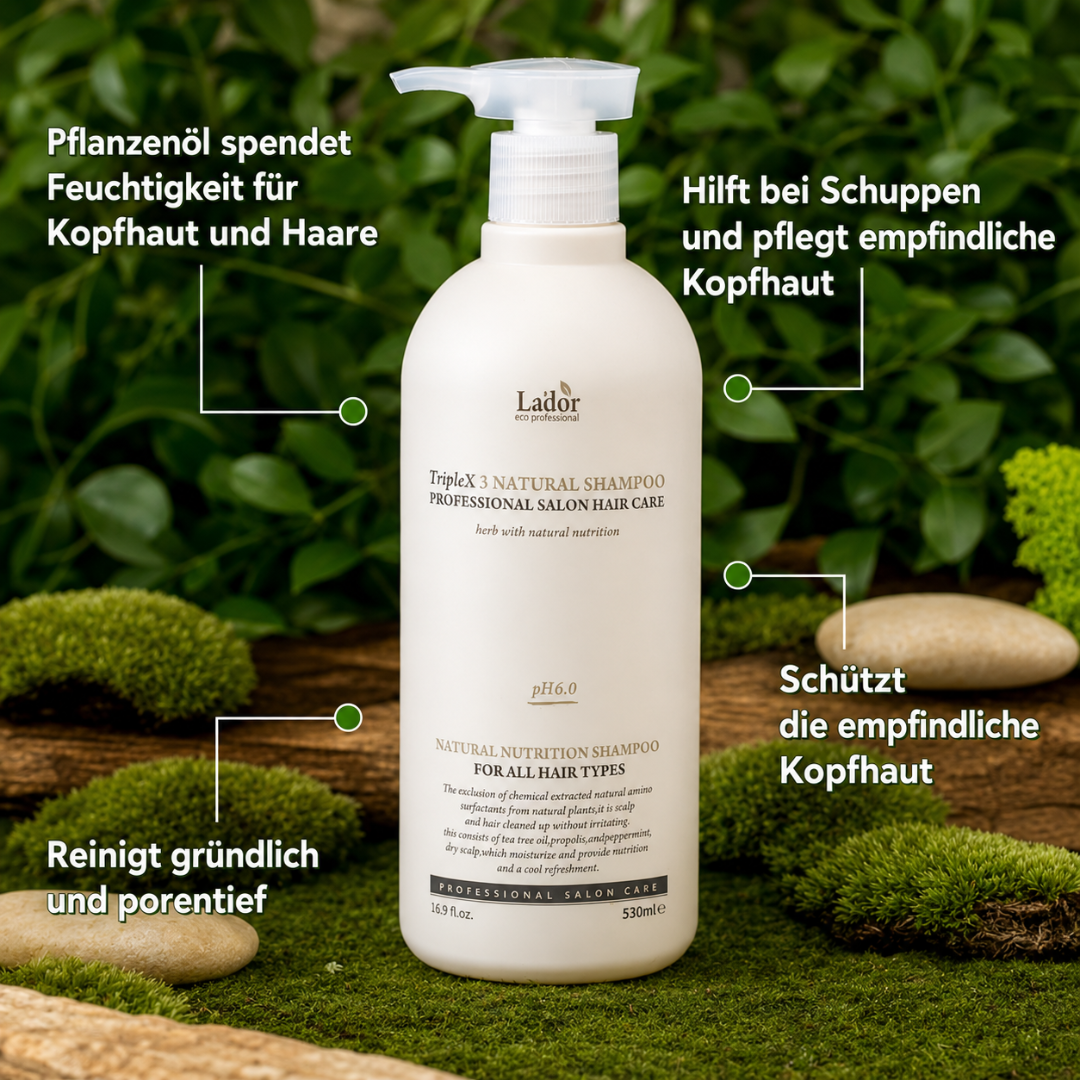 Lador TripleX3 Natural Shampoo (530ml)