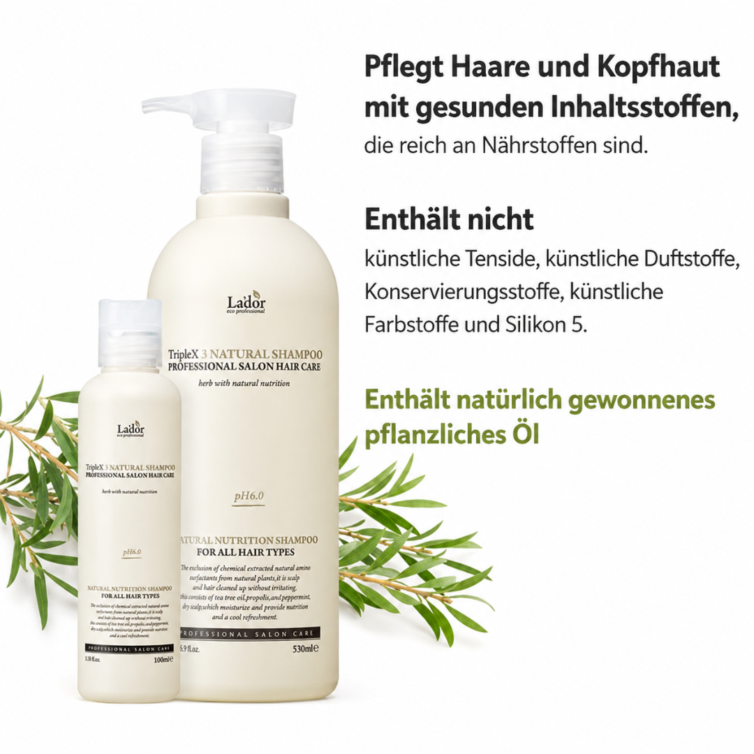 Lador TripleX3 Natural Shampoo (530ml)