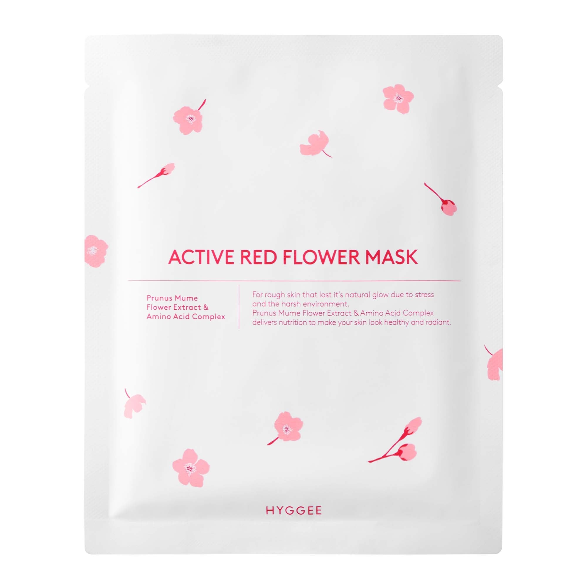 Active Red Flower Mask