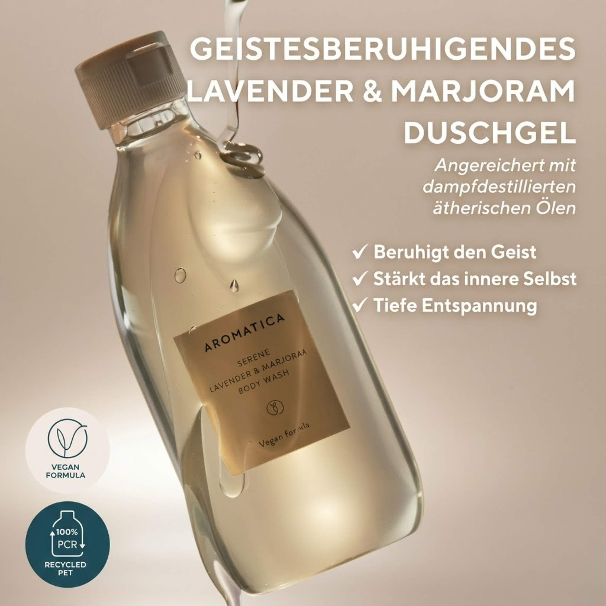 Aromatica Serene Body Wash Lavender & Marjoram (300ml)